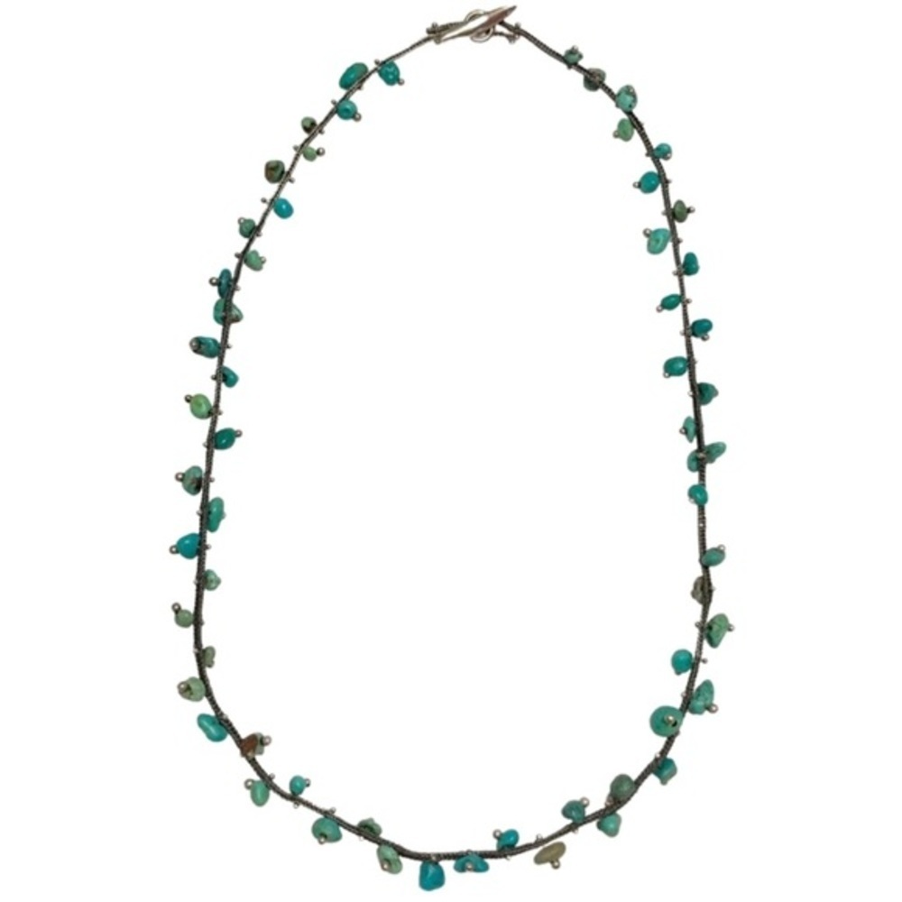Twist Turquoise Sterling Silver Necklace